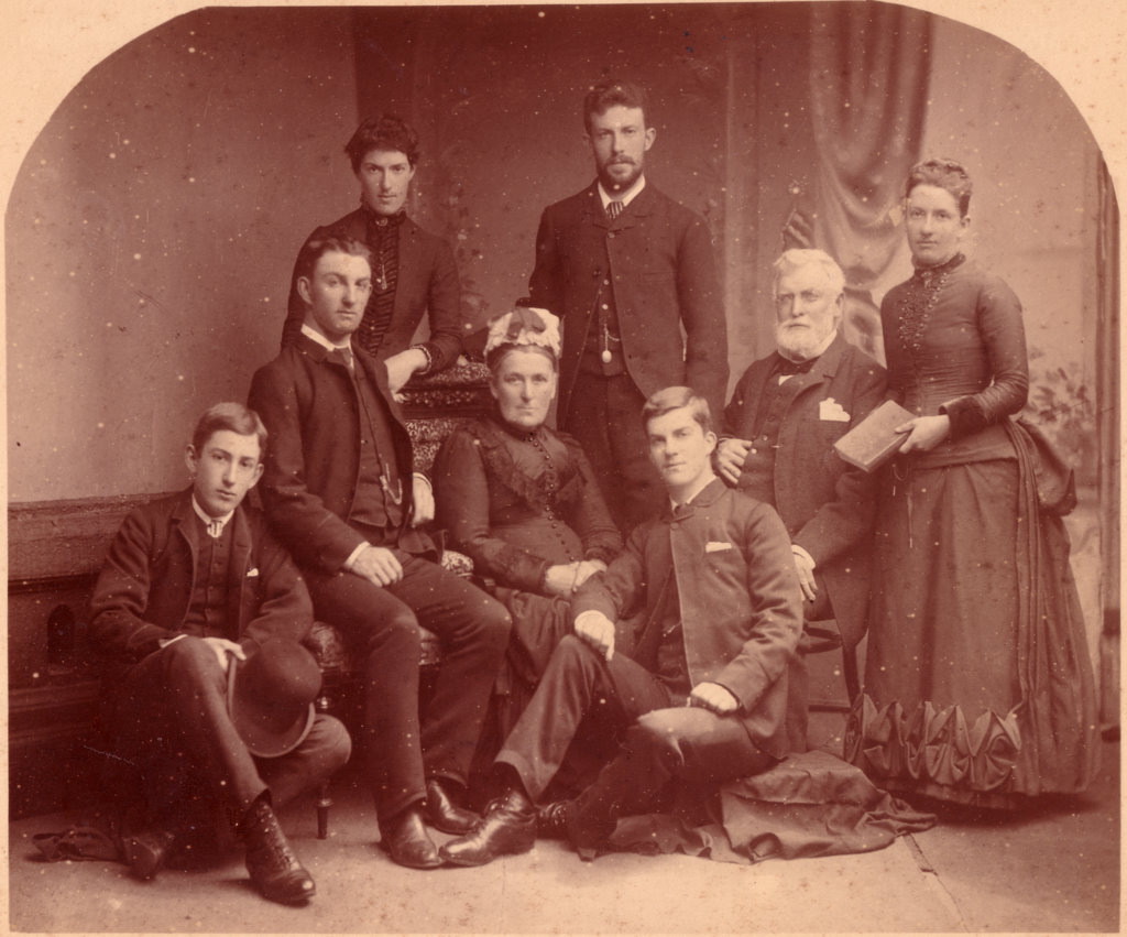 Corbet Family 1880's, 1880, Linked To: <a href='i10762.html' >Elizabeth Hatton</a> and <a href='i10746.html' >John Miller Corbet</a>